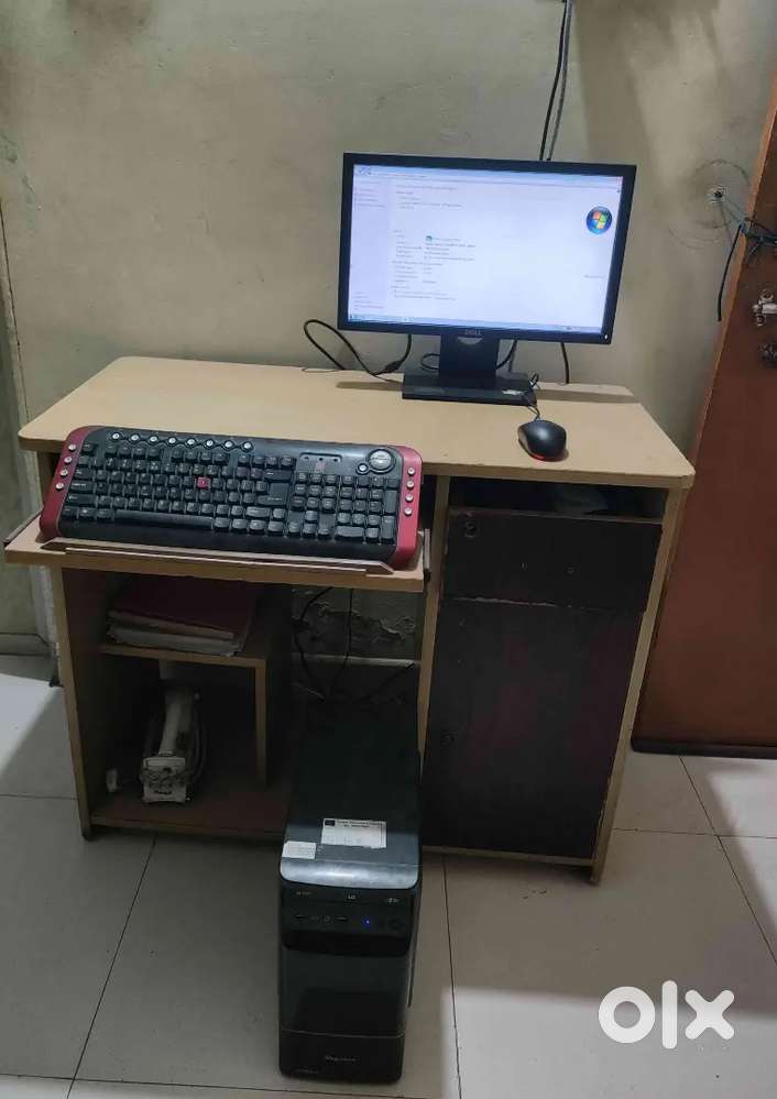 Desktop with computer table