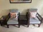 5 SEATER SOFA SET + 4 SIDE TABLES