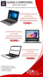8GB RAM 256GB SSD HP LAPTOP AVAILABLE CORE I5 5TH GEN 14 INCHES SCREEN