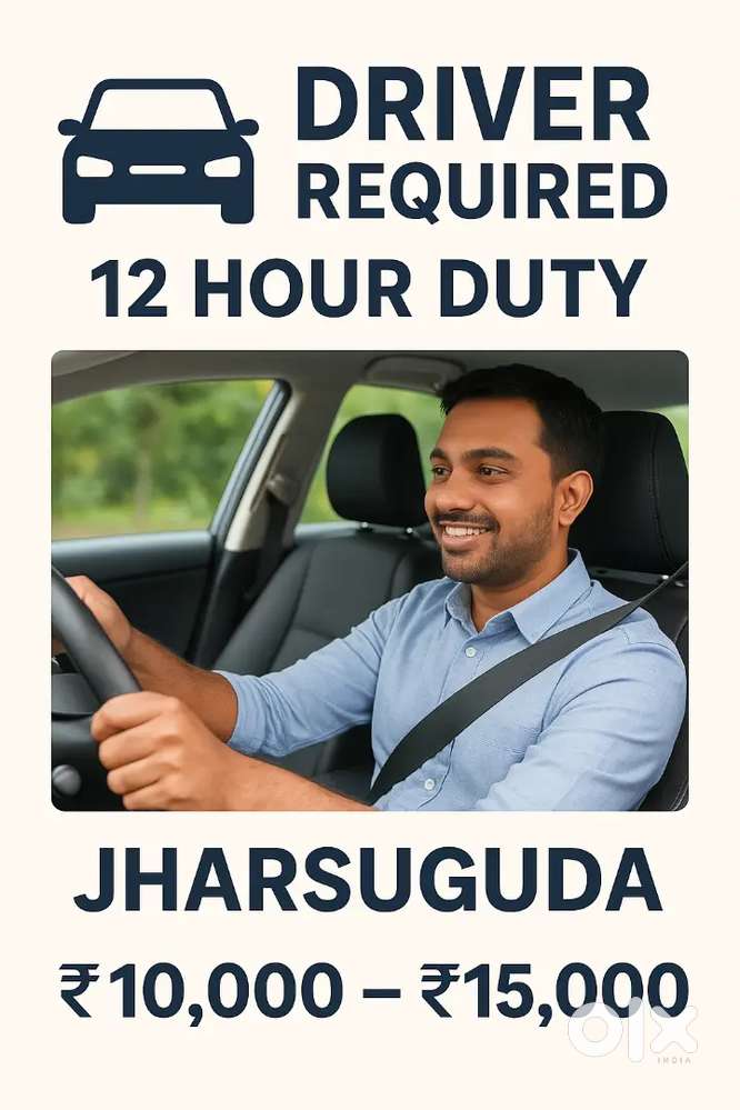 Driver required -12 hour duty (jharsuguda)