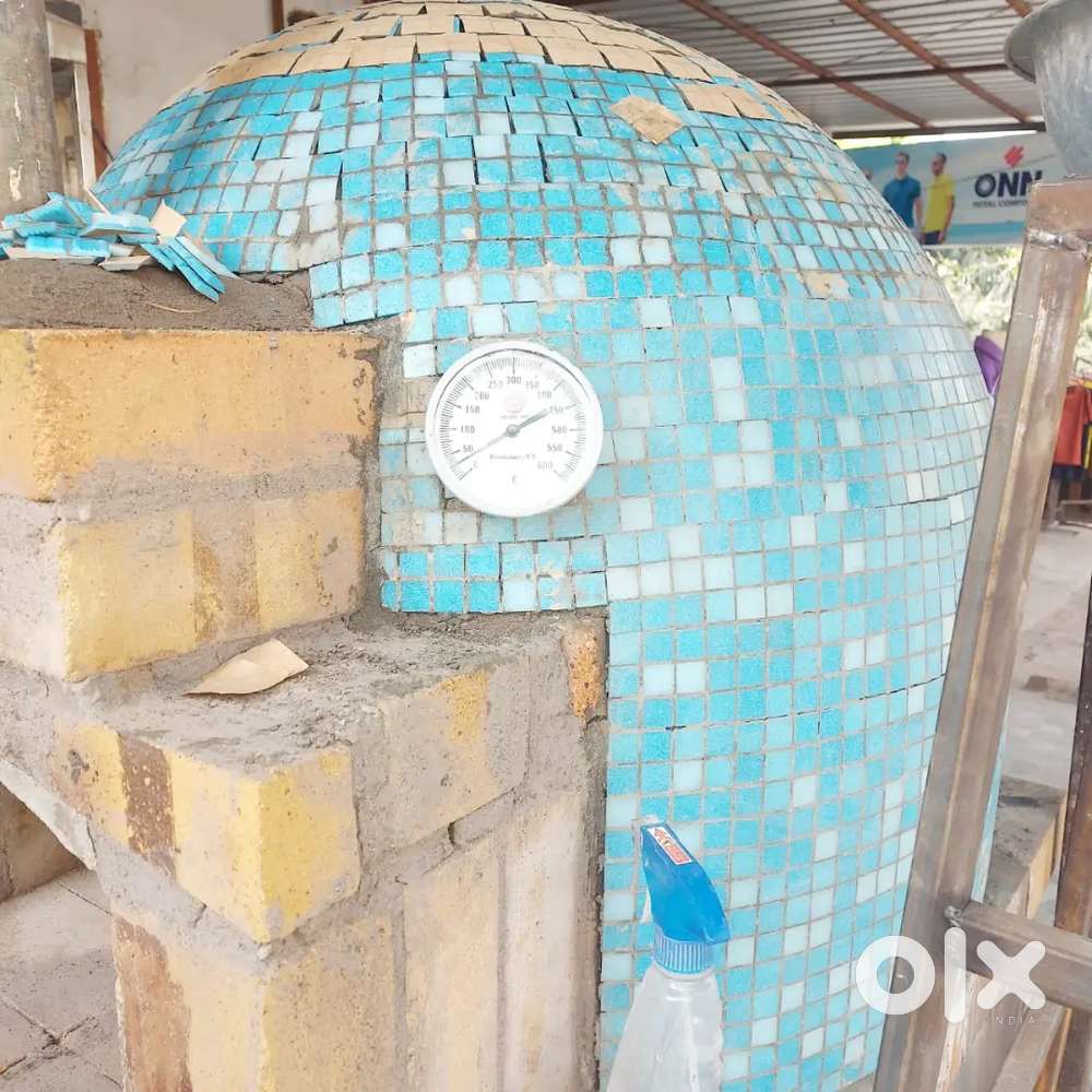 Wood fire oven with temprature measuring