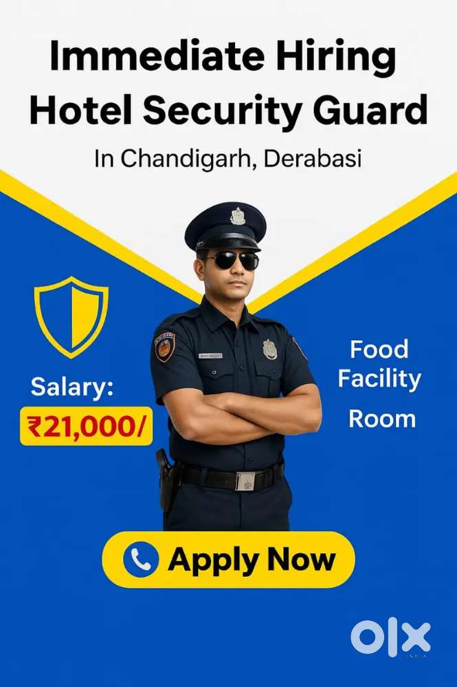 Hotel Security Guard Job,  Food ,Room , Urgent Joining