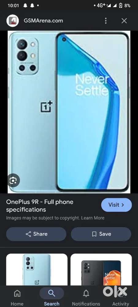 One plus 9r 5g phone h  8gb 128  black dot h display m