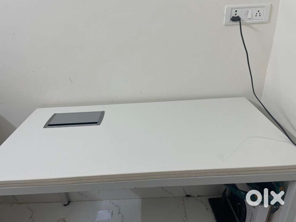 Computer table with marble top