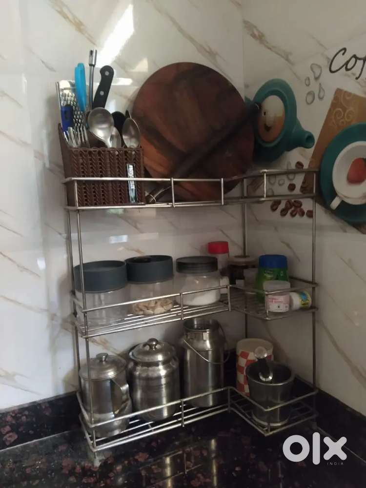 3 Layer Wall Mount Stainless Steel Multipurpose Storage Rack/Shel