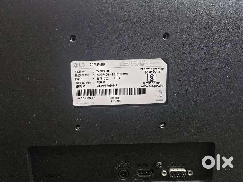 LG 24inch Monitor 24MP400