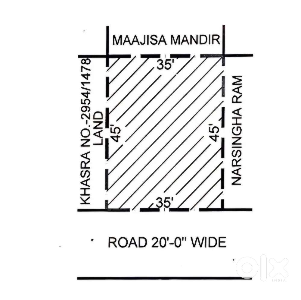 Plot with patta  in indira colony barmer size 35 x 45