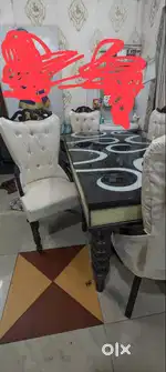 6 Seater Brand New Maharaja Wooden Dining Table