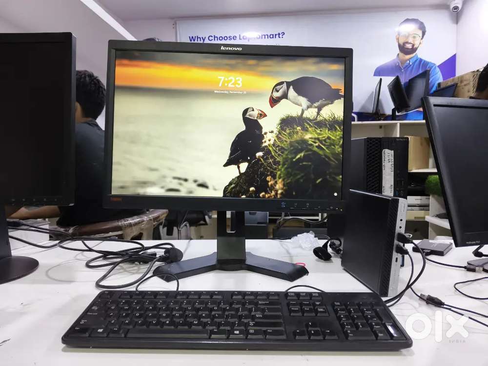 Complete System Set Computer Hp Tiny i5-6th Gen 8/256 22 Inch Monitor