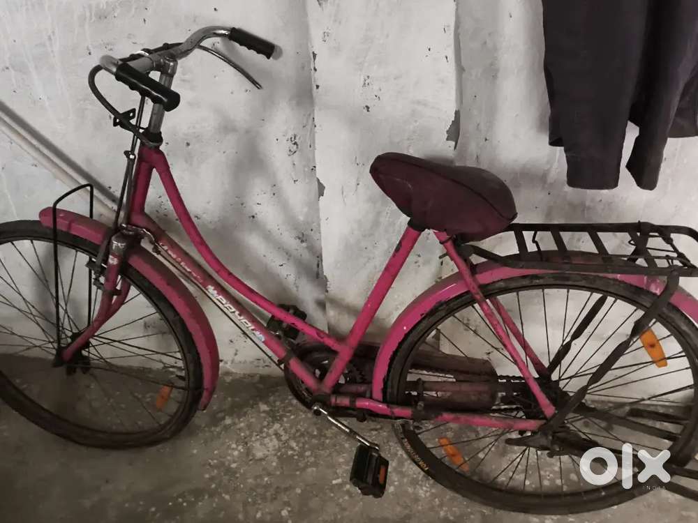 Pink colour bicycle