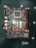 Enter e-g31 motherboard+2gb ram ke sath with processer platinum core