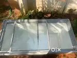 450 l glass top western freezer