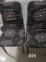 Glass dining table with 4 chairs