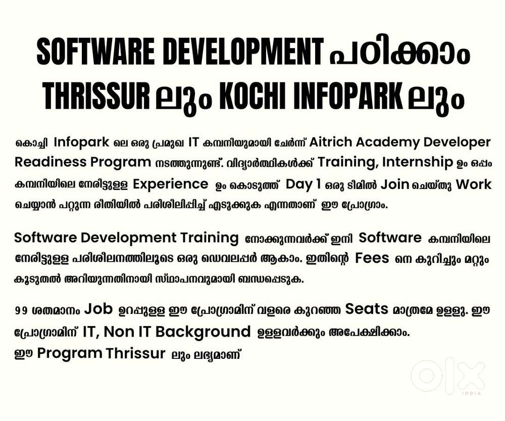 Developer Readiness Program @Infopark Kochi and Thrissur