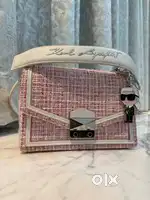 Karl Lagerfeld K/Style boucle Shoulder Bag with Ikon Karl Keychain