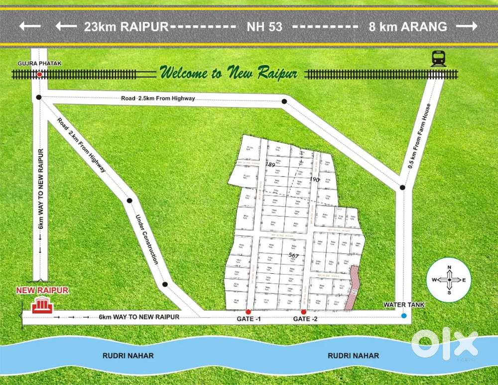 Farm house plot Lakholi Naya Raipur