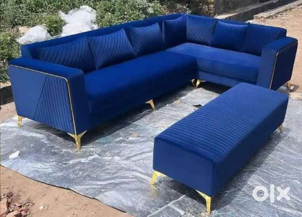 L shape sofa with Burberry model available in Starf Furniturek