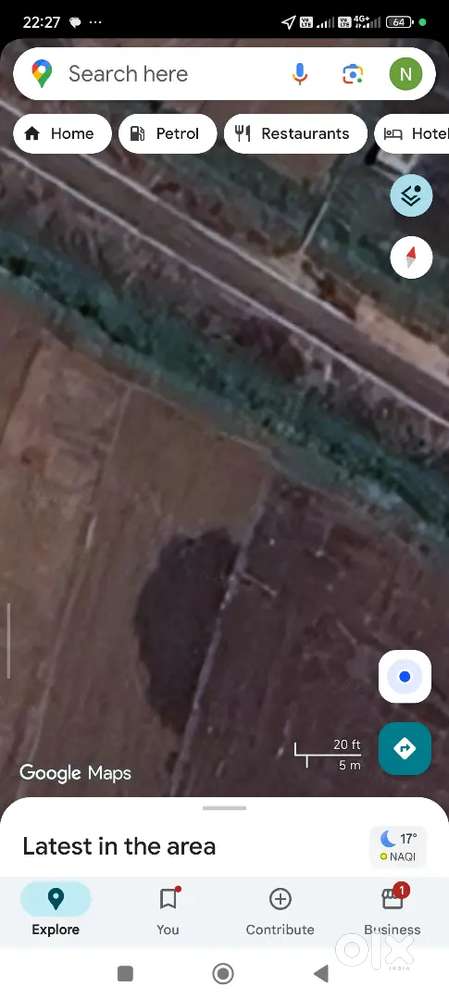 15 dhur jamin hai road pe simra chilbili road me front 16 fit hai