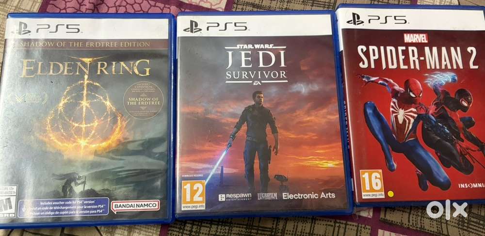 Ps5 - Elden ring, Spiderman 2 and Star wars: Jedi Survivor