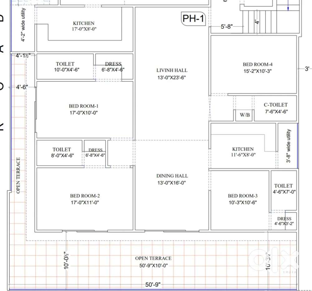 4bhk luxury penthouse For sale at mehidipatnam