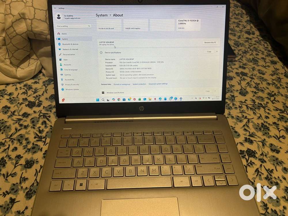 Hp i3 11th gen 15 with 8gb ram for 21000rs only