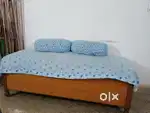 Wooden Box Bed for Single Person 6 ft by 2.5 ft. with Gadda