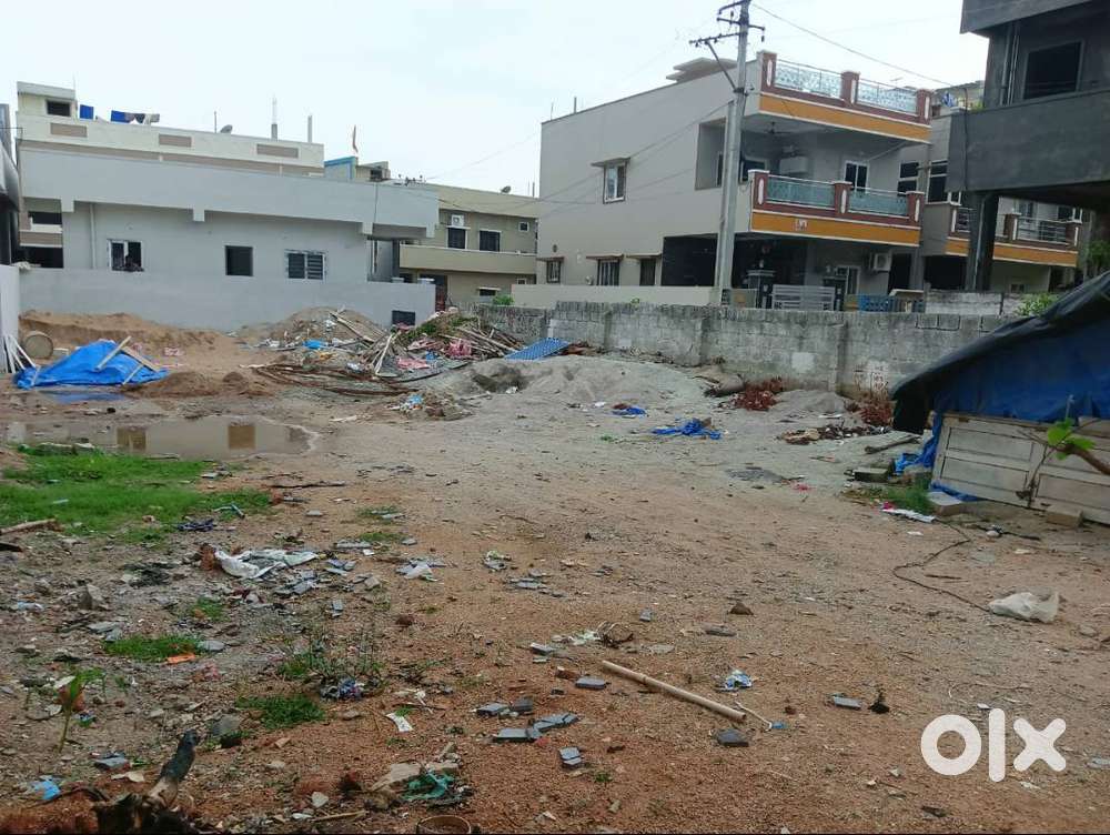 west facing open plot for sale in semi gated 6 km from ECIL