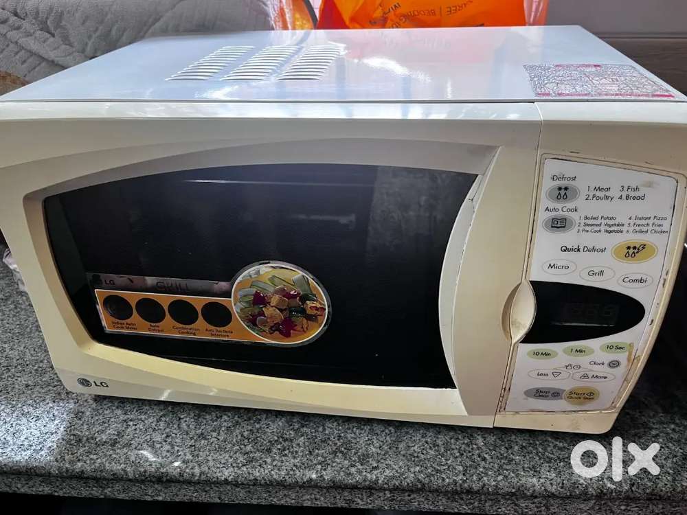 Microwave oven .  Bathroom geyser