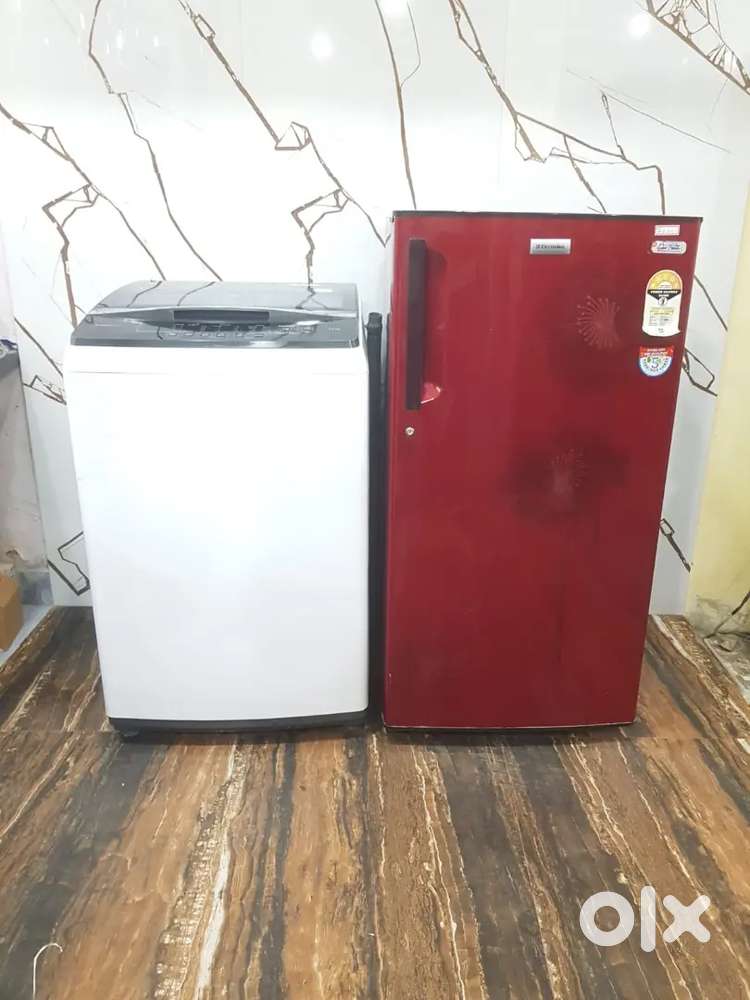 Electrolux single door refrigerator nd bosch top load washing machine
