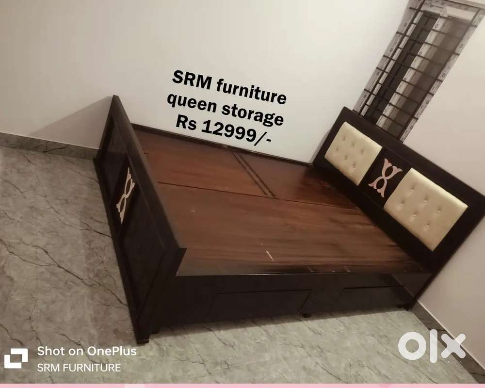Double bed queen size 78/60 inches with storage