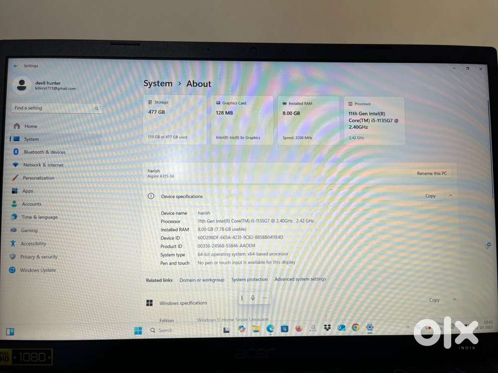 Laptop for sale