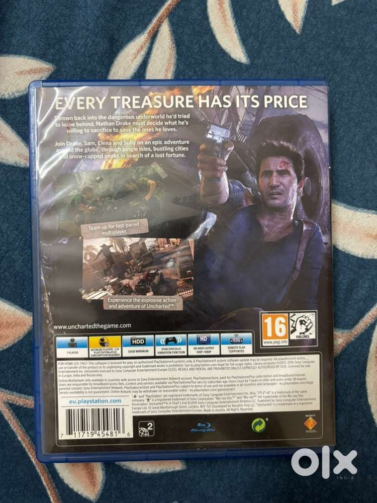Uncharted 4 PS4 CD (2016 Game of the year)