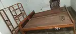 3x6-2 no पलंग and wooden Cloth Rack 1 no