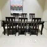 7x 3 feet dinning table with chairs