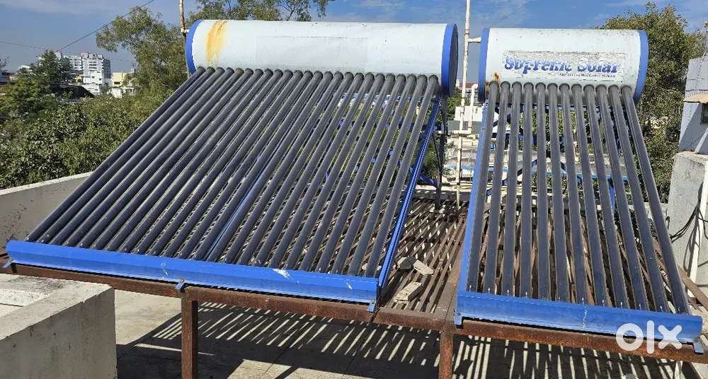 Solar Water Gyser Plant 200+100 liters with Electric Backup