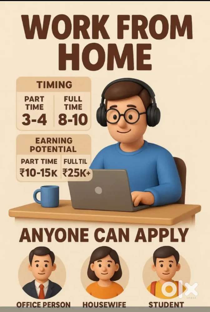 WORK FROM HOME OPPORTUNITY USING SMART PHONE OR LAPTOP: