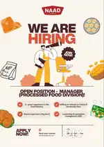 We’re Hiring – Manager (Processed Food Division)!