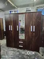 BRAND NEW 5 DOOR WARDROBE WITH WOODEN HANDLE