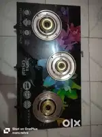 Surya crystal automatic glass gas stove 3 burners