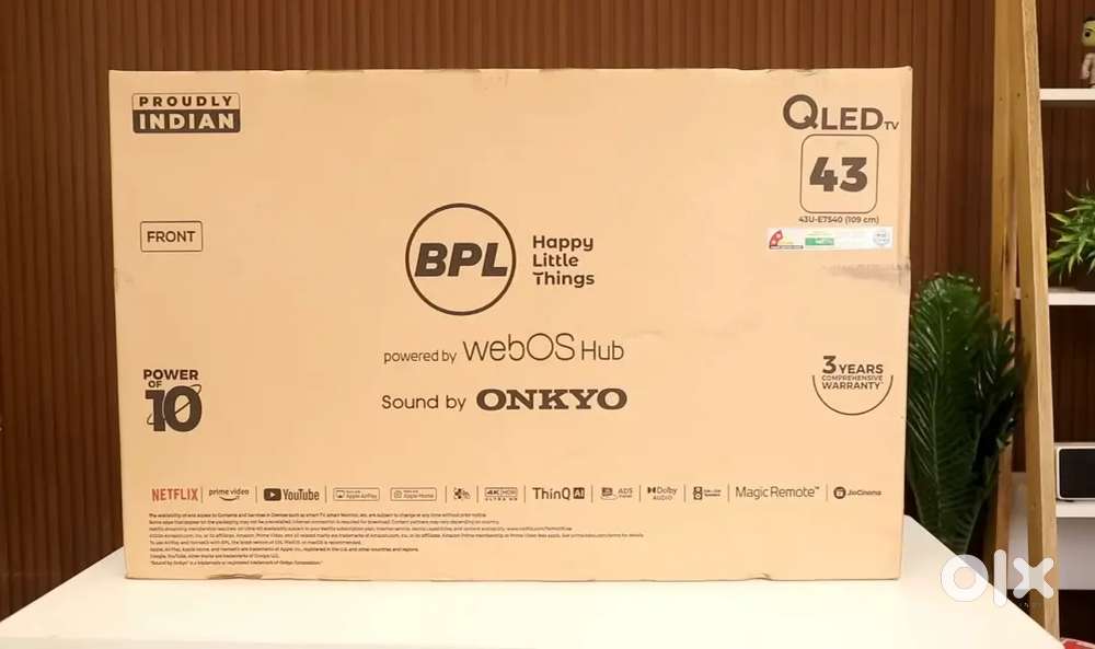 BPL 43 INCH 4K SMART WEB OS QLED TV ONKYO BY SOUND BEST LED TV