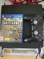 Sony Play station-4 slim 1TB with 1 game disk and pxn v9 racing wheel.