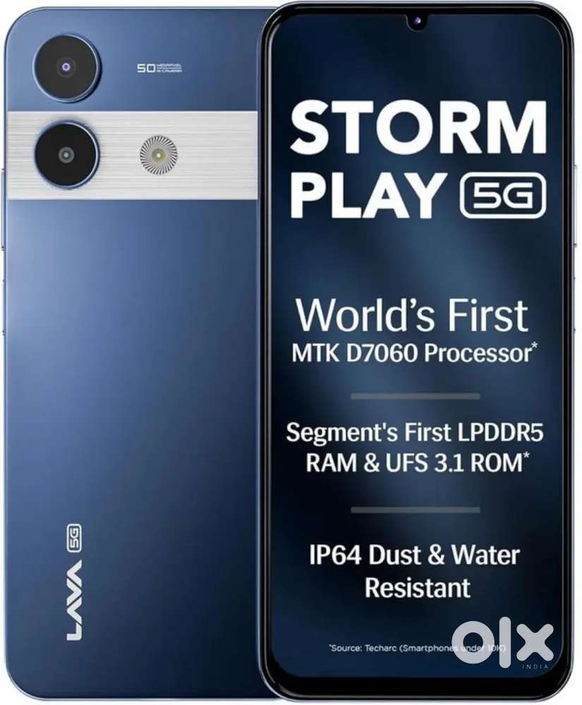 Lava Storm Play 5G under warranty best processor and Sony camera