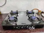 Sunflame Gas Stove 4 Burner with Tuffun glass
