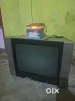 BPL flat screen colour tv 22 inch & free dish HD setup box for sale