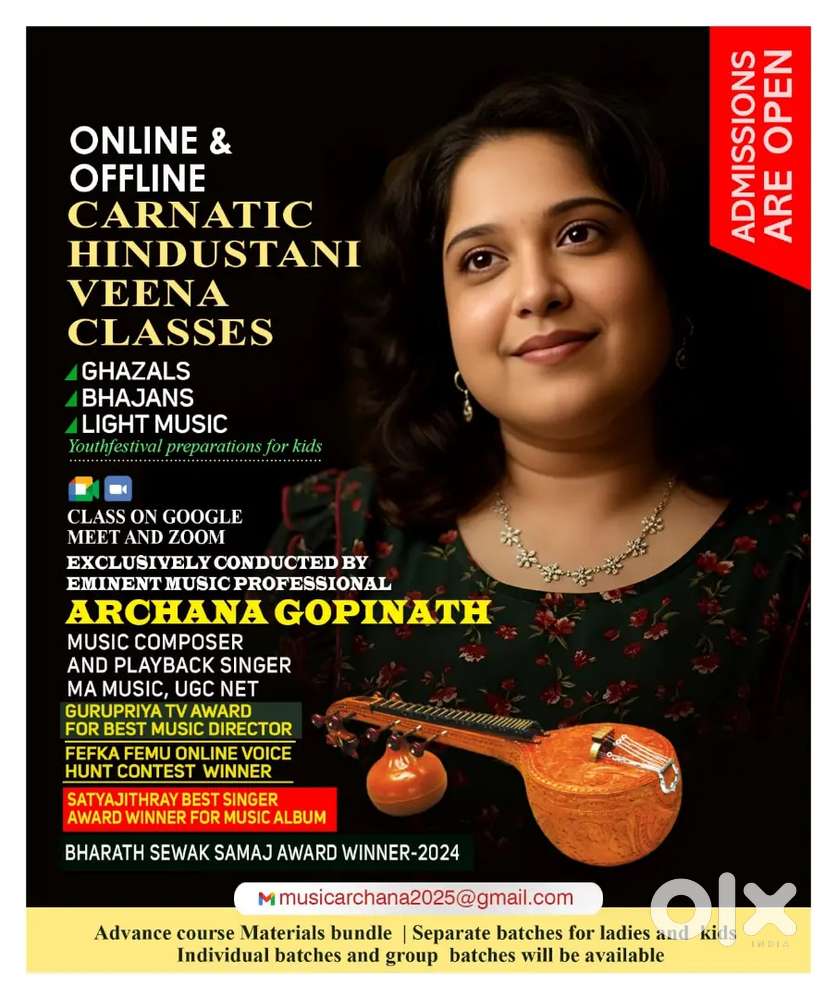 Online & Offline Classes for Music and Veena.