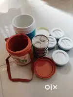 Steel and plastic tiffin