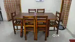 Wooden Sofa Set – 3+1+1 / Wooden Dining Table – 6 seater