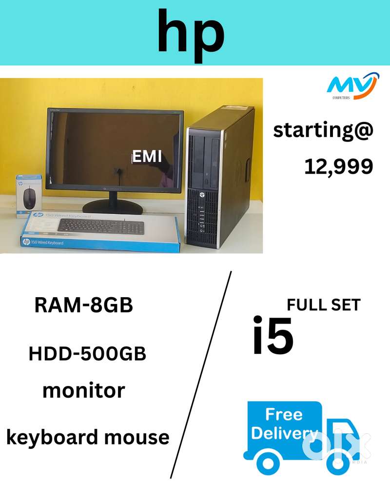 Full Set  Branded - I7 Process CPU  Ram - 8GB  Hard disk - 500GB