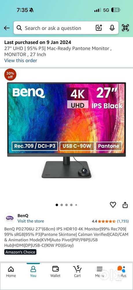 BenQ PD2706U 27(68cm) IPS HDR10 4K Monitor