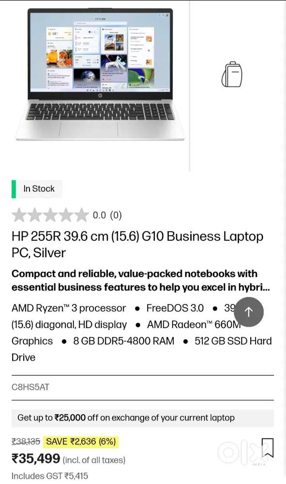 HP laptop brand new seal packed